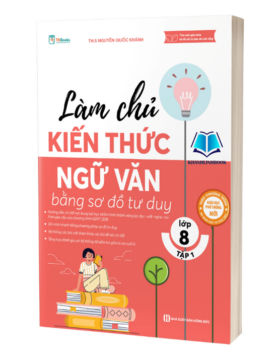Sách - Làm Chủ Kiến Thức Ngữ Văn Bằng Sơ Đồ Tư Duy Lớp 8 - Tập 1 (Mc)