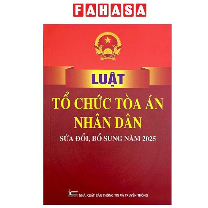 Sách - Luật Tổ Chức Tòa Án Nhân Dân (Sửa Đổi, Bổ Sung Năm 2025)