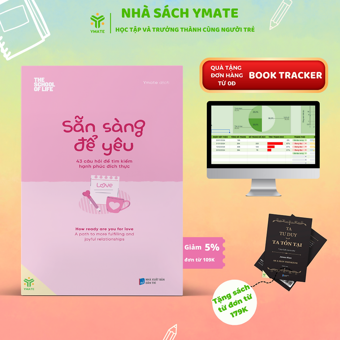 Sách Sẵn Sàng Để Yêu-43 Câu Hỏi Để Tìm Kiếm Hạnh Phúc Đích Thực- Ymate