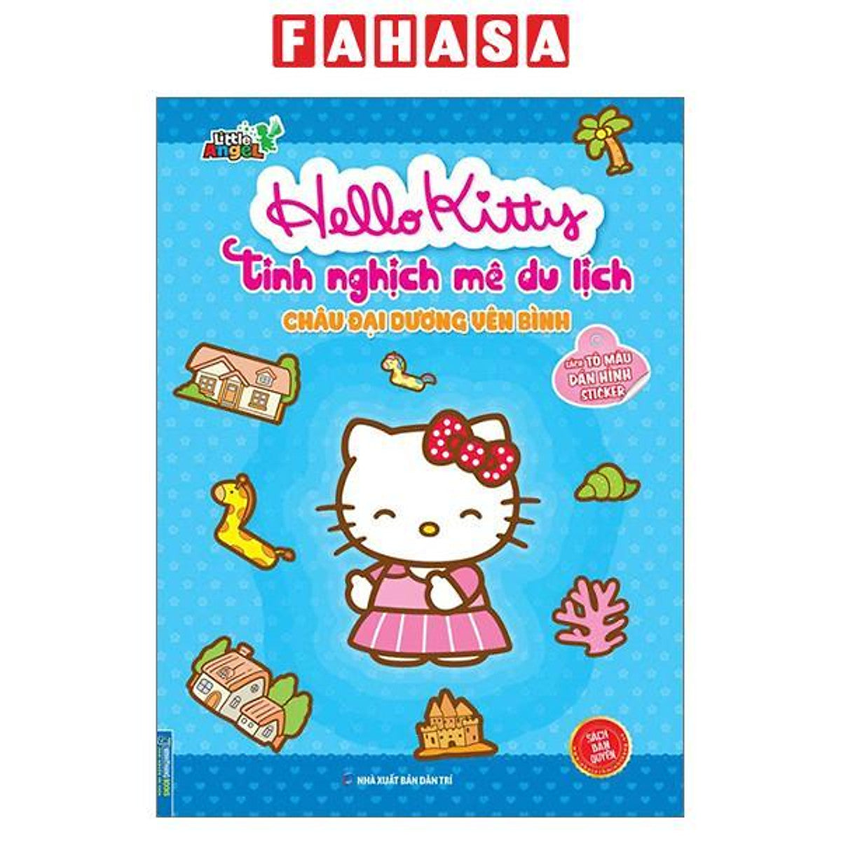 Sách - Sách Tô Màu Dán Hình Sticker - Hello Kitty Tinh Nghịch Mê Du Lịch - Châu Đại Dương Yên Bình