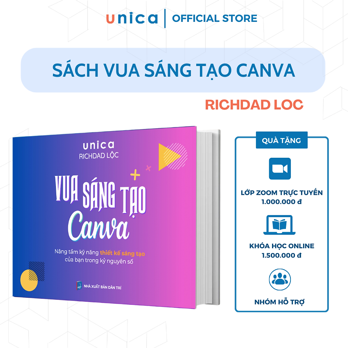 Sách Vua Sáng Tạo Canva Cùng Richdad Lộc Kèm Khóa Học Online