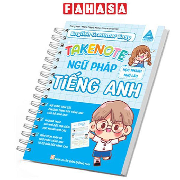 Sách - Take Note - English Grammar Easy - Ngữ Pháp Tiếng Anh - Học Nhanh Nhớ Lâu