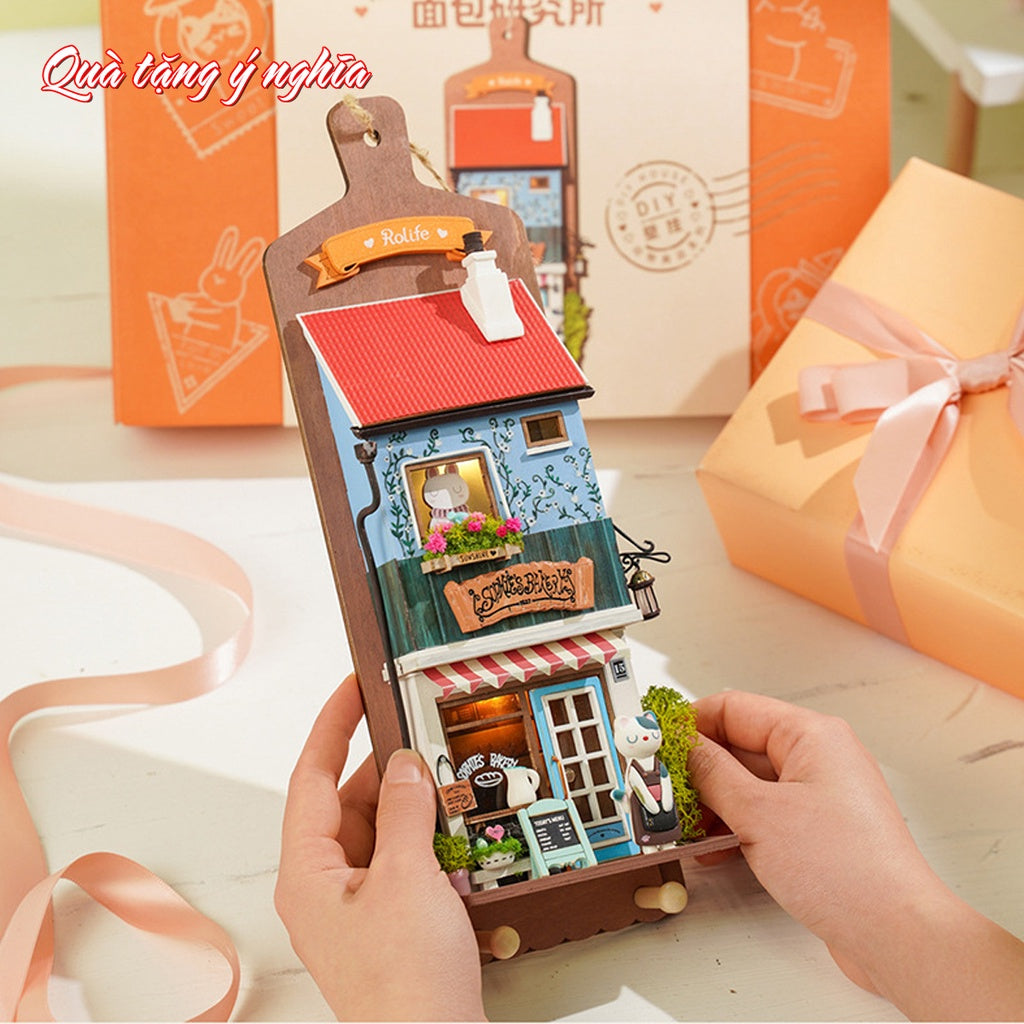 [Bản Tiếng Anh] Bộ trang trí treo tường Robotime DIY bằng gỗ | Mô hình tự lắp. Có đèn led. Quà tặng ý nghĩa | DS019
