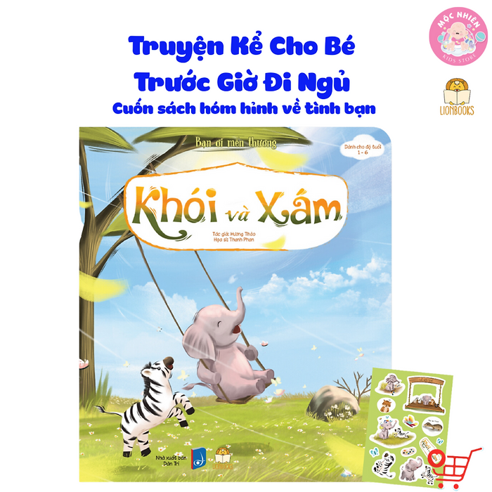 Truyện Kể Cho Bé Trước Giờ Đi Ngủ - Khói Và Xám (Cuốn Sách Hóm Hỉnh Về Tình Bạn, Tặng 1 Sticker Nhân Vật) - Lionbooks