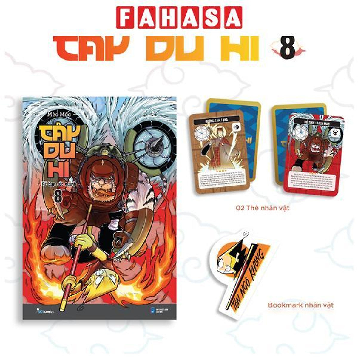 Sách - Tây Du Hí - Tập 8 - Kẻ Ban Sức Mạnh - Tặng Kèm 2 Thẻ Nhân Vật + 1 Bookmark Nhân Vật