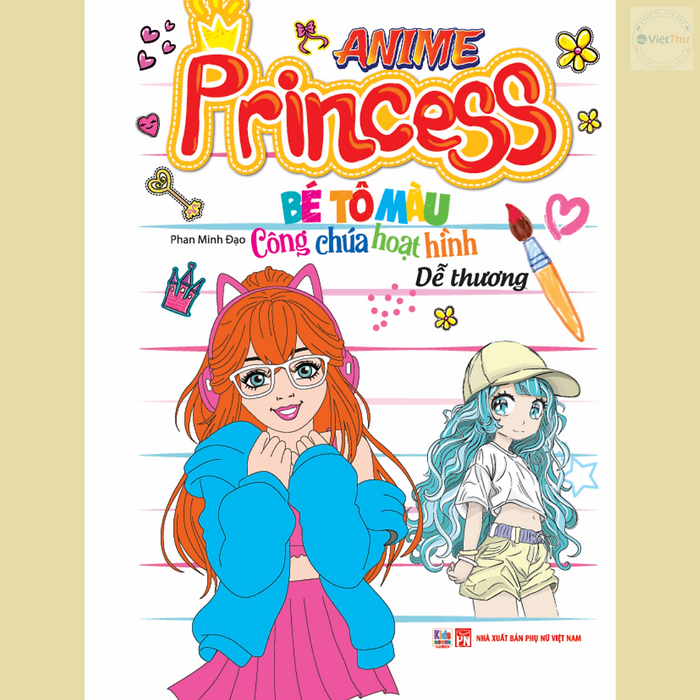 Sách - Bé Tô Màu Princees Anime - Dễ Thương (Vt)