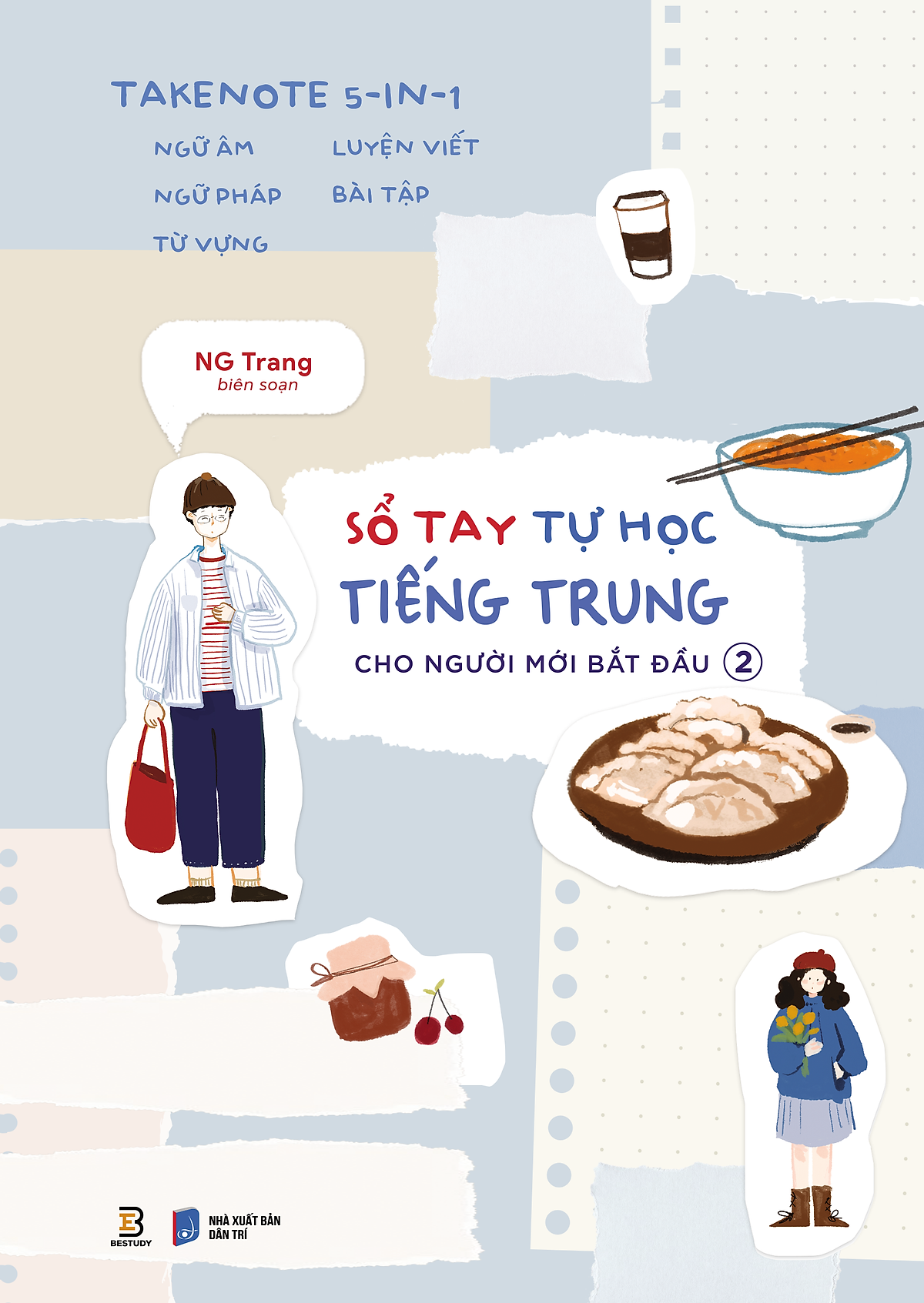 Sách Sổ Tay Tự Học Tiếng Trung Cho Người Mới Bắt Đầu - Takenote 5-In-1 (Chọn Lẻ)