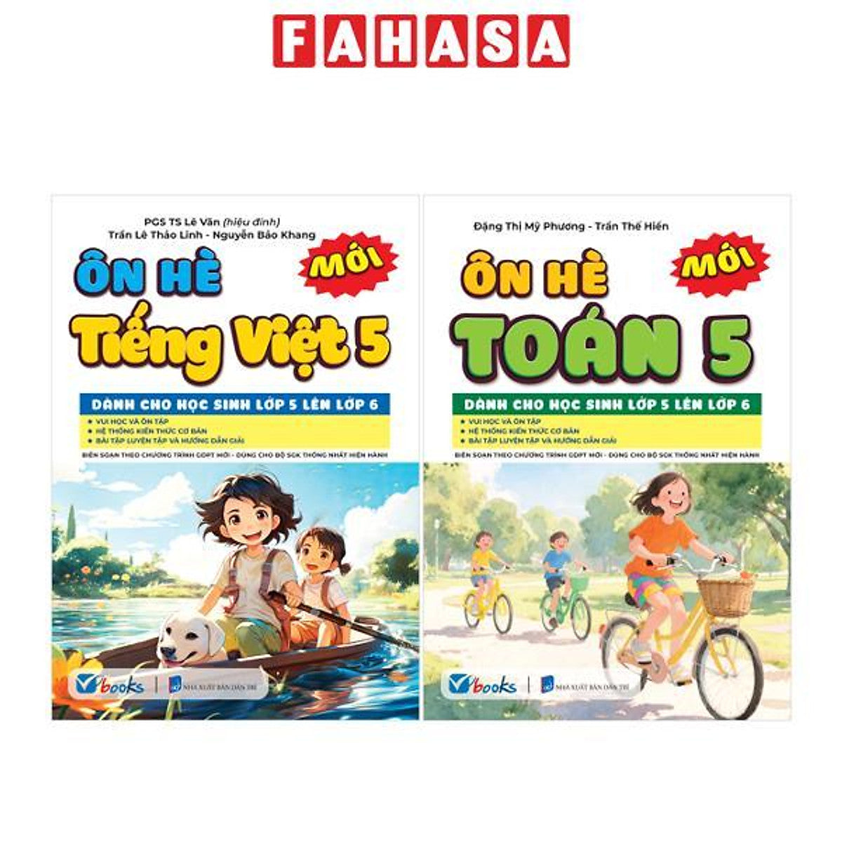 Sách - Bộ Sách Ôn Hè Toán-Tiếng Việt 5 - Dành Cho Học Sinh Lớp 5 Lên Lớp 6 (Bộ 2 Cuốn)