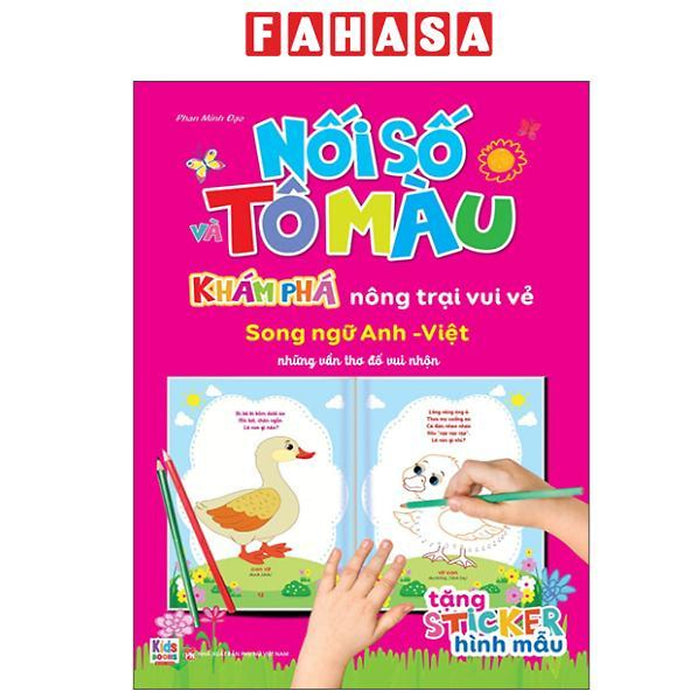 Sách - Nối Số Và Tô Màu - Khám Phá Nông Trại Vui Vẻ - Song Ngữ Anh-Việt