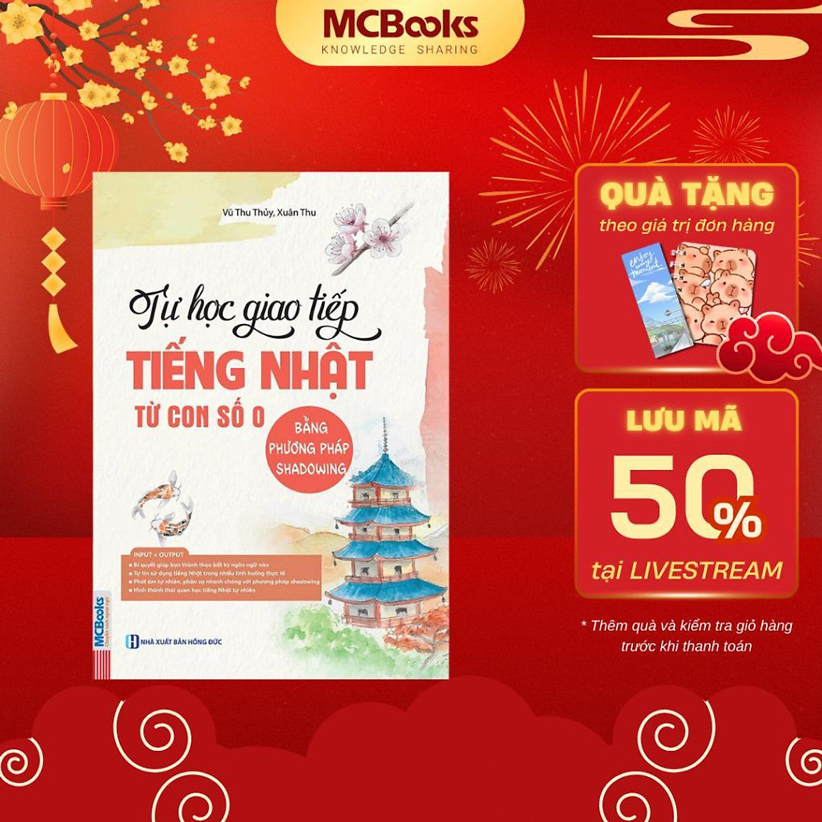 Sách - Tự Học Giao Tiếp Tiếng Nhật Từ Con Số 0 Bằng Phương Pháp Shadowing - Mcbooks