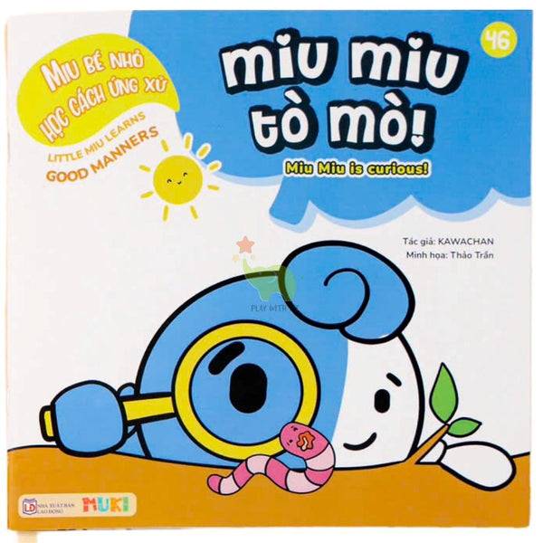 Sách Ehon Miu Bé Nhỏ Học Cách Ứng Xử Song Ngữ - Miu Miu Tò Mò!