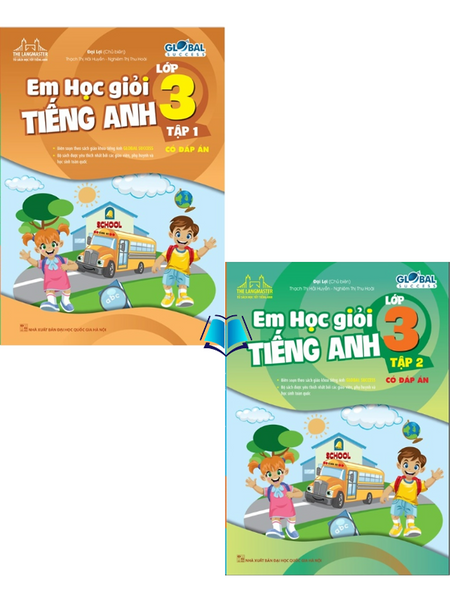Sách - Em Học Giỏi Tiếng Anh Lớp 3 Tập 1 + 2 - Có Đáp Án ( Global Success )