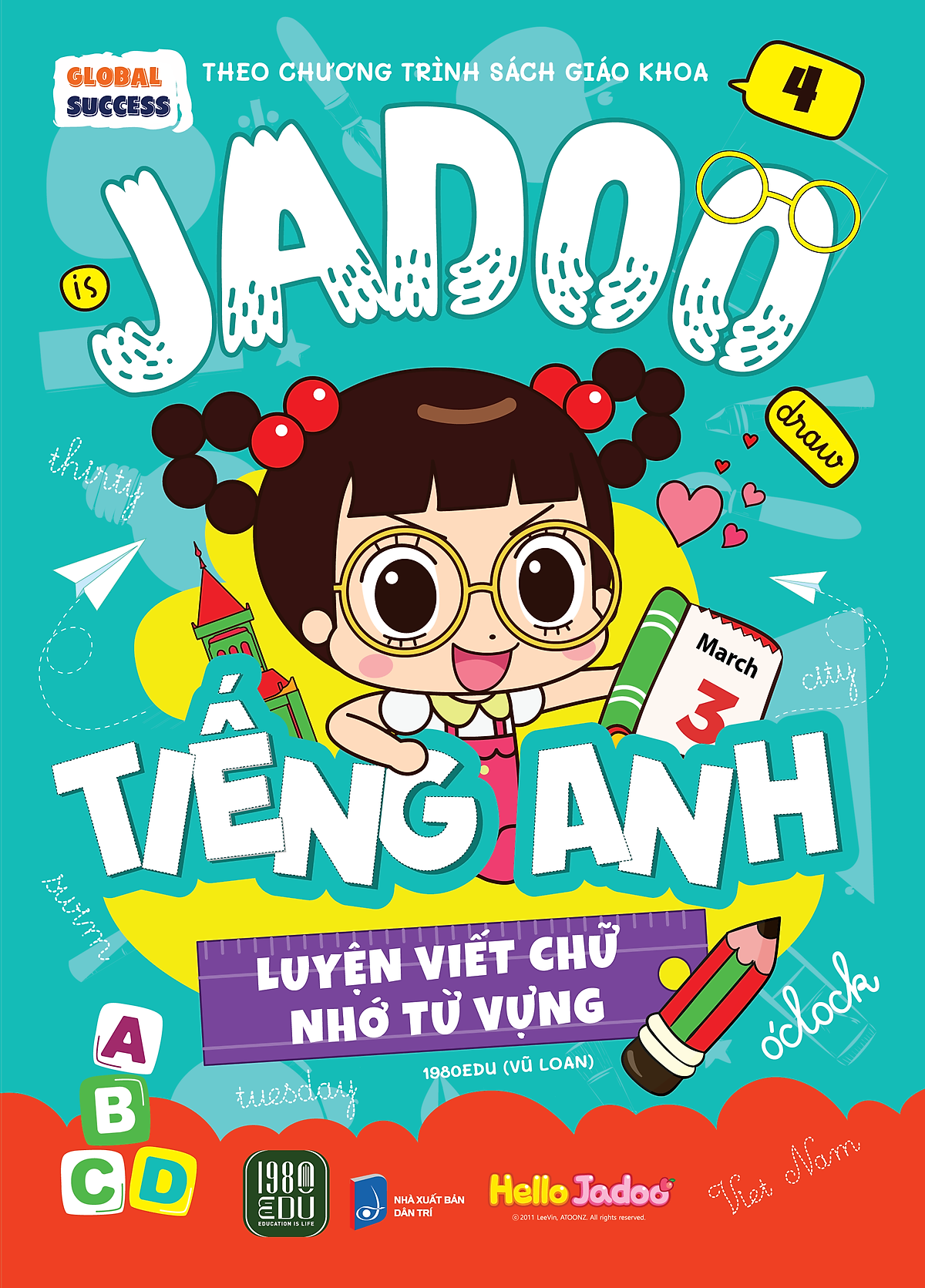 Sách - Jadoo Luyện Viết Chữ, Nhớ Từ Vựng Tiếng Anh (Tập 1-5)