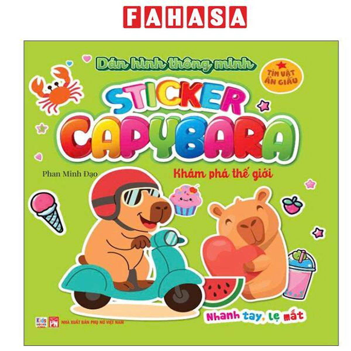 Sách - Sticker Capybara - TìM VậT ẨN GiấU - KháM Phá Thế GiớI