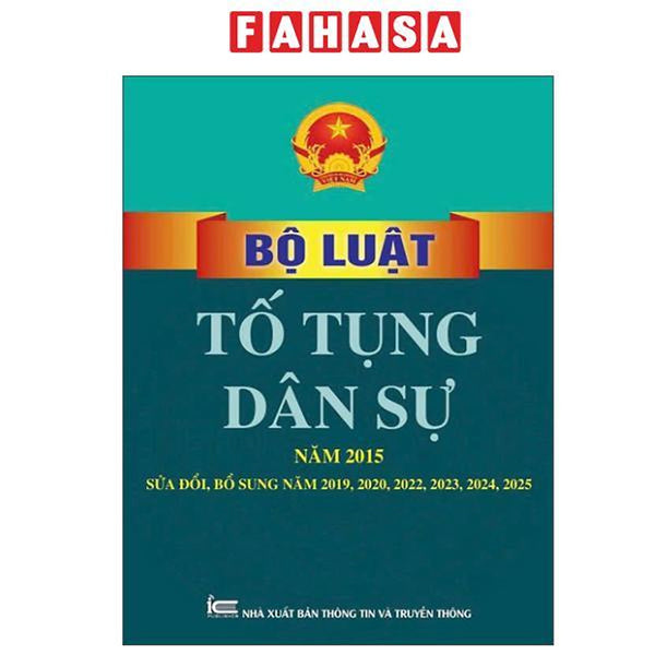Sách - Bộ Luật Tố Tụng Dân Sự Năm 2015 (Sửa Đổi, Bổ Sung Năm 2019, 2020, 2022, 2023, 2024,2025)