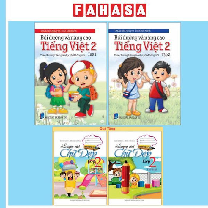Sách - Bộ Sách Bồi Dưỡng Và Nâng Cao Tiếng Việt 2 - Theo Chương Trình Gdpt Mới - Tập 1 + Tập 2 (Bộ 2 Cuốn) - Tặng Kèm Sách Luyện Viết Chữ Đẹp Lớp 2 - Tập 1 + Tập 2