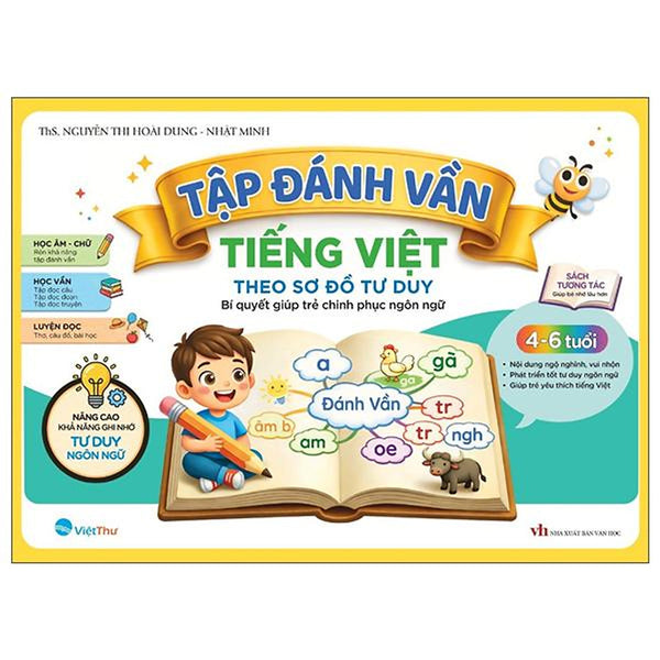 Sách - TậP ĐáNh VầN TiếNg ViệT Theo Sơ Đồ Tư Duy - Bí QuyếT GiúP Trẻ Chinh PhụC Ngôn Ngữ
