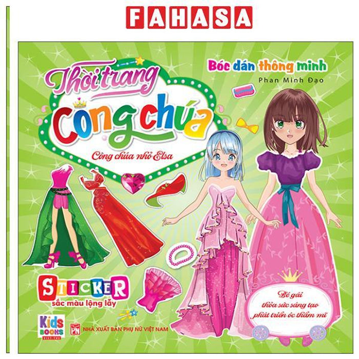 Sách - Bóc Dán Thông Minh - Thời Trang Công Chúa - Công Chúa Nhỏ Elsa
