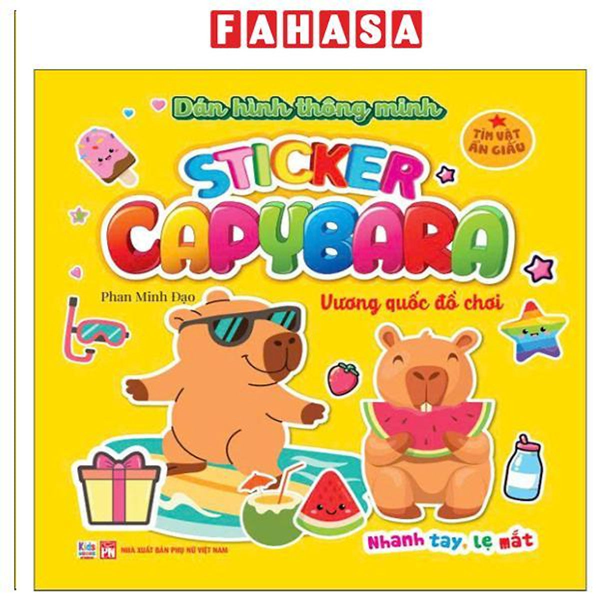 Sách - Sticker Capybara - TìM VậT ẨN GiấU - Vương QuốC Đồ Chơi