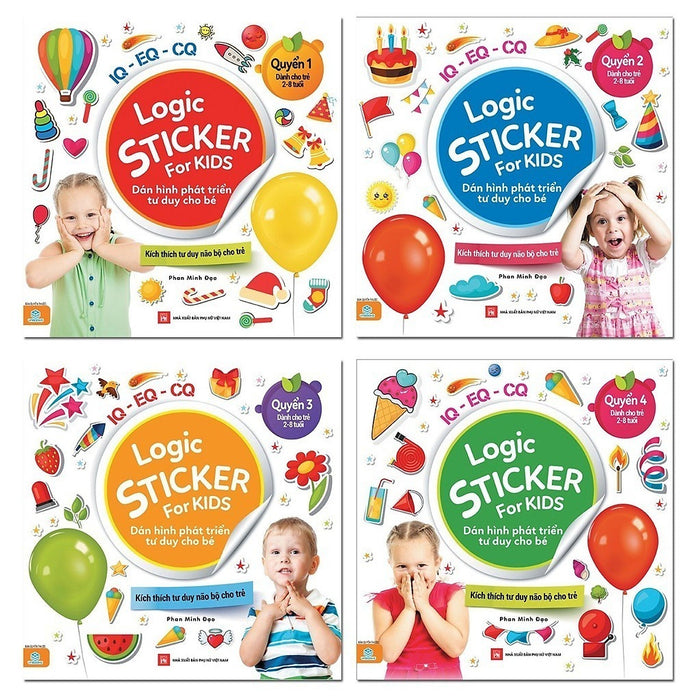 Sách - Logic Sticker For Kids - Dán Hình Phát Triển Tư Duy Cho Bé 2-8 Tuổi - Ndbooks