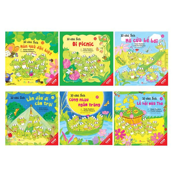 Sách - Bộ Sách Ehon Nhật Bản - 10 Chú Ếch - Phần 3 - Tập 13-18 (Bộ 6 Cuốn)
