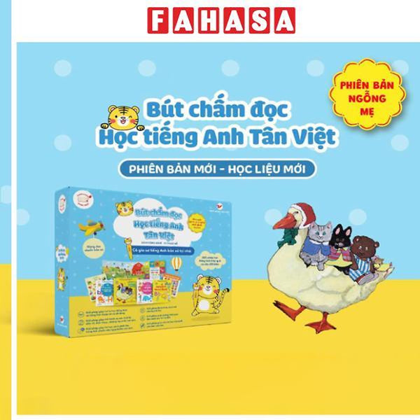 Sách - Bút Chấm Đọc-Học Tiếng Anh Tân Việt - Cô Gia Sư Tiếng Anh Bản Xứ Tại Nhà - Phiên Bản Ngỗng Mẹ (Dành Cho Trẻ Từ 0 Đến 6 Tuổi) - Tặng Sách Tỏa Sáng Trong Đêm - Chúc Ngủ Ngon Ông Già Noel