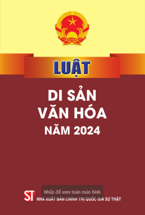 Luật Di Sản Văn Hóa Năm 2024