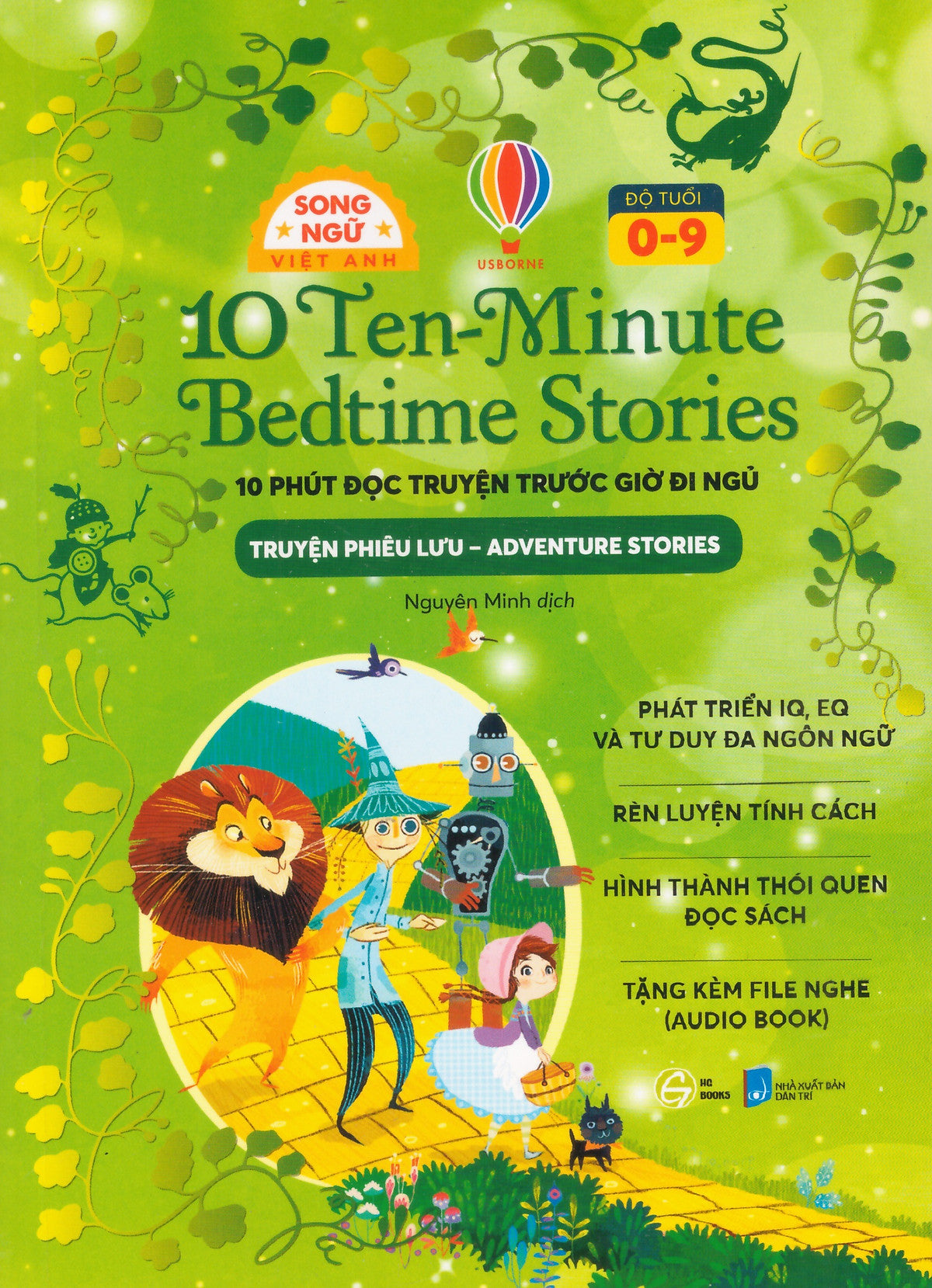 10 Ten-Minute Bedtime Stories - 10 Phút Đọc Truyện Trước Giờ Đi Ngủ (Truyện Phiêu Lưu - Adventure Stories)  - Song Ngữ Việt Anh, Tặng Kèm File Nghe Audio Book