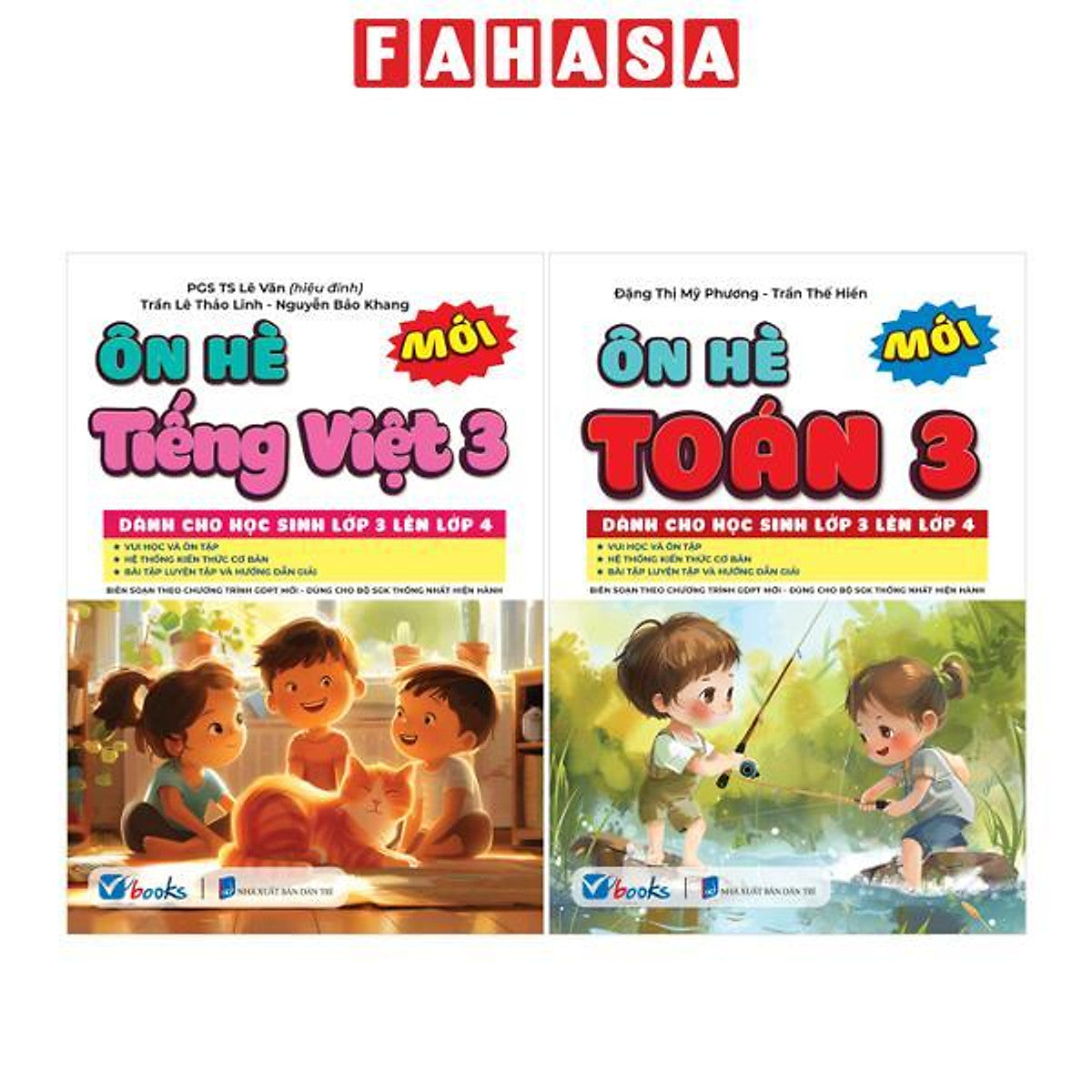 Sách - Bộ Sách Ôn Hè Toán-Tiếng Việt 3 - Dành Cho Học Sinh Lớp 3 Lên Lớp 4 (Bộ 2 Cuốn)