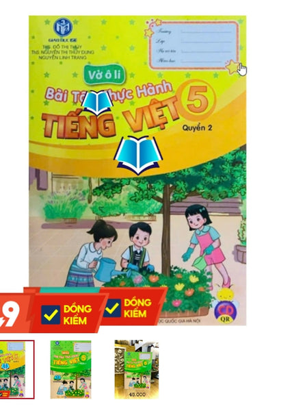 Sách - Vở Ô Li Bài Tập Thực Hành Tiếng Việt 5 - Tập 1 + 2 (Cánh Diều)