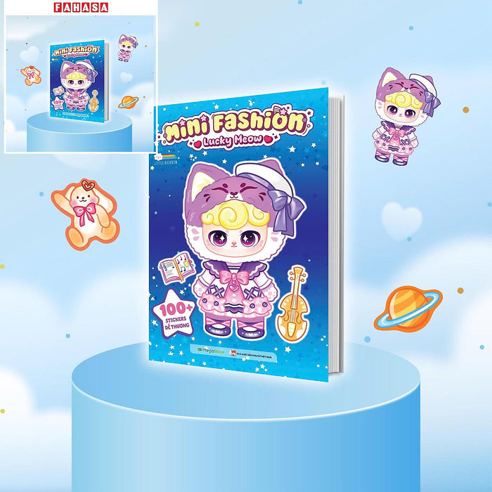 Sách - Mini Fashion - Lucky Meow - 100+ Stickers Dễ Thương