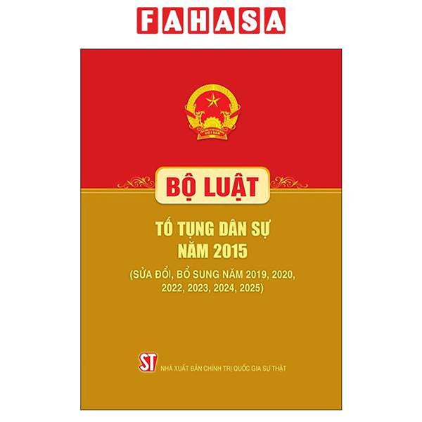 Sách - Bộ Luật Tố Tụng Dân Sự 2015 (Sửa Đổi, Bổ Sung Năm 2019, 2020, 2022,2023,2024,2025)