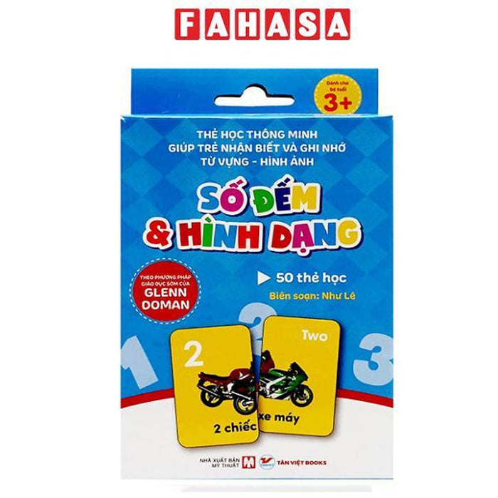 Sách - Thẻ Học Thông Minh Giúp Trẻ Nhận Biết Và Ghi Nhớ Từ Vựng - Hình Ảnh - Số Đếm Và Hình Dạng