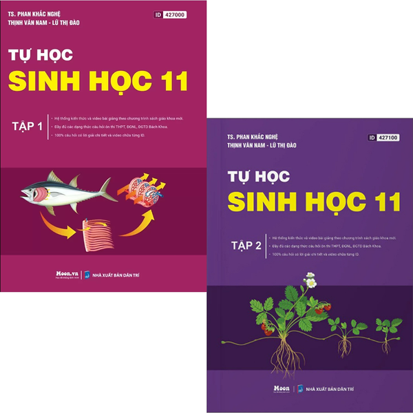 Sách - Tự Học Sinh Học 11 - Tập 1 + 2 (Moon) Chương Trình Sgk Mới