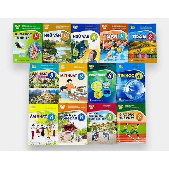 Bộ Sách Giáo Khoa Lớp 8- Kết Nối Tri Thức Với Cuộc Sống (13 Quyển- Kèm Bìa Nilong Bao Sách)