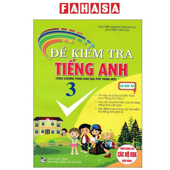 Sách - Đề Kiểm Tra Tiếng Anh 3 (Có Đáp Án)