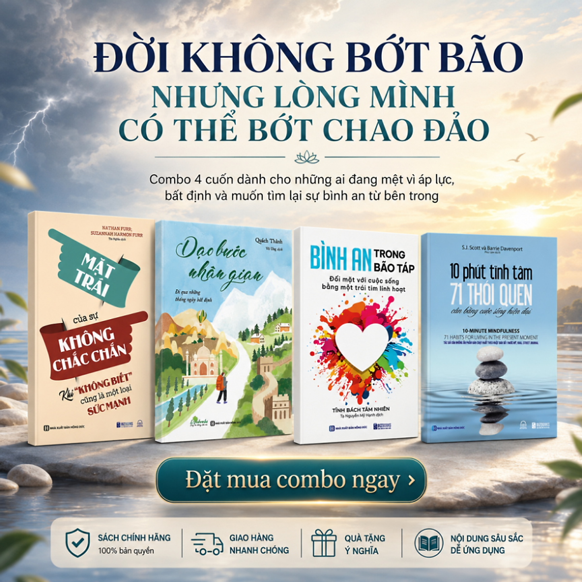 Sách - Bình An Giữa Đời Nhiều Bất Định | Nuôi Dưỡng Nội Tâm Vững Vàng – Sống An Nhiên & Hạnh Phúc