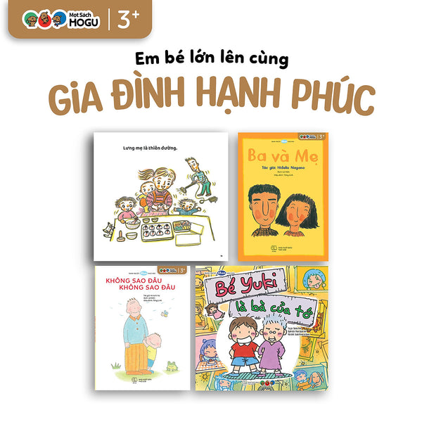 Truyện Ehon Bé 3-4-5 - Bộ 4 Cuốn Gia Đình Hạnh Phúc