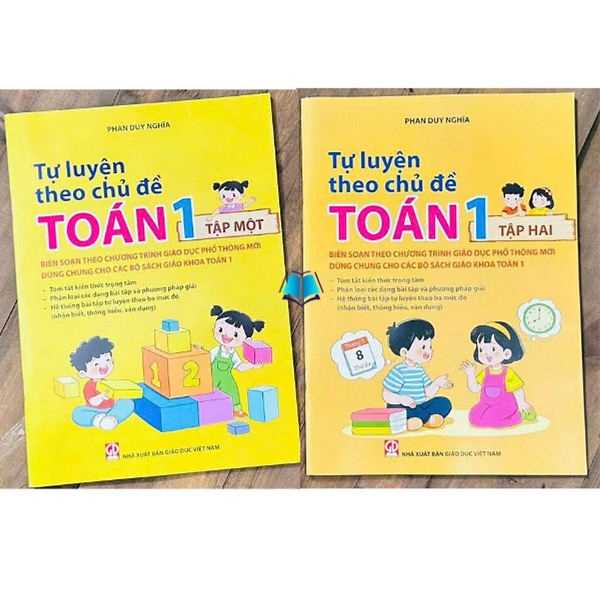 Sách - Tự Luyện Theo Chủ Đề Toán Lớp 1 Tập 1+2 (Biên Soạn Theo Chương Trình Mới)