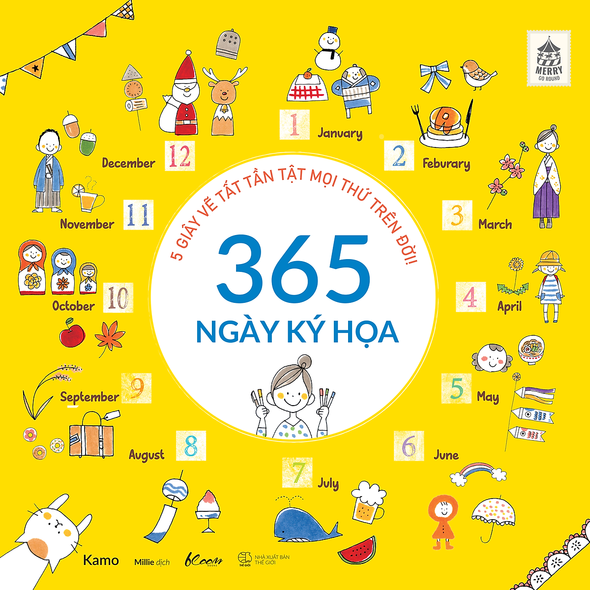 Sách 365 Ngày Ký Họa 5 Giây Vẽ Tất Tần Tật Mọi Thứ Trên Đời