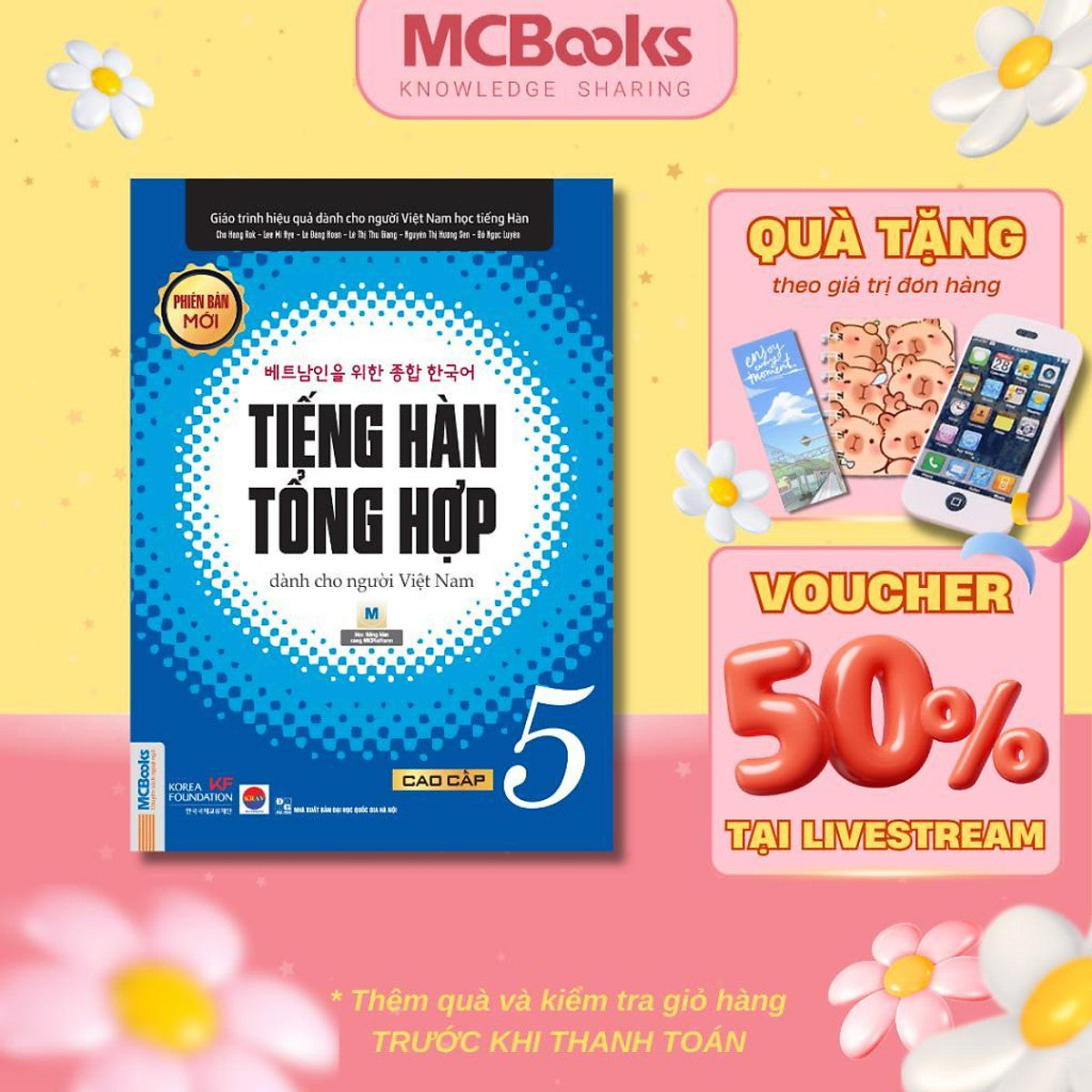 Sách - Tiếng Hàn Tổng Hợp Cao Cấp 5 - Sách Bài Học - Bản Đen Trắng - Mcbooks