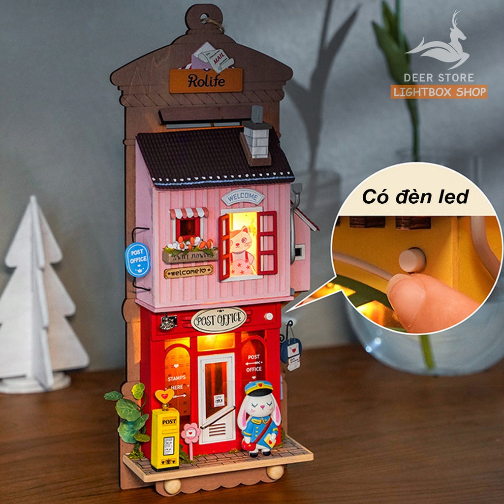 [Bản Tiếng Anh] Bộ trang trí treo tường Robotime DIY bằng gỗ | Mô hình tự lắp. Có đèn led. Quà tặng ý nghĩa | DS019