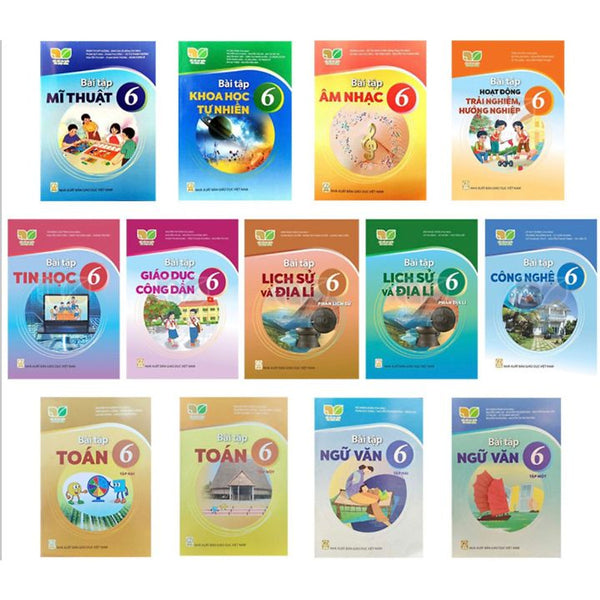 Bộ Sách Bài Tập Lớp 6- Kết Nối Tri Thức Với Cuộc Sống (13 Quyển- Kèm Bìa Nilong Bao Sách)