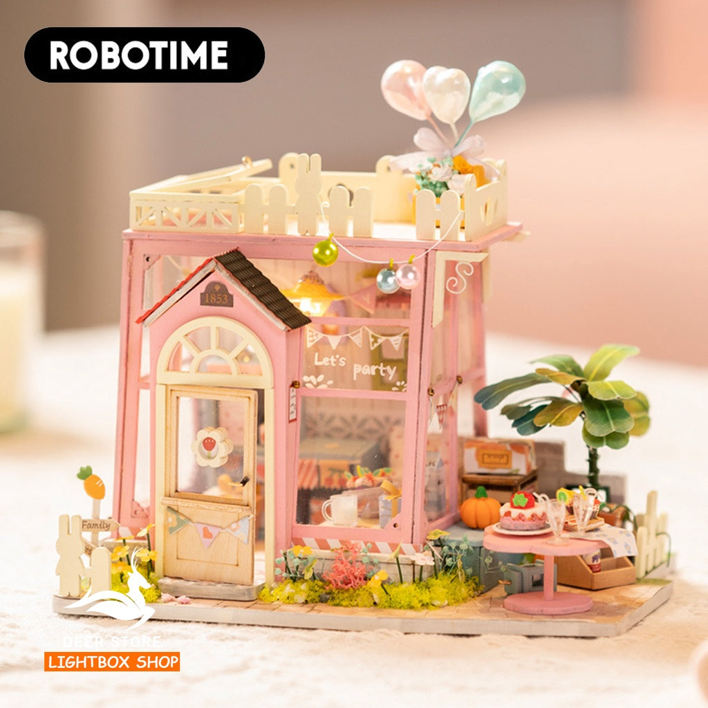 Nhà búp bê ROBOTIME DIY | Mô hình nhà gỗ tự lắp ráp | TẶNG KEO và NHÍP