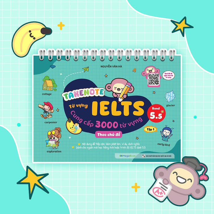 Sách Takenote Ielts 3000 Từ Vựng Theo Chủ Đề - Tập 1 (Band 5.5)
