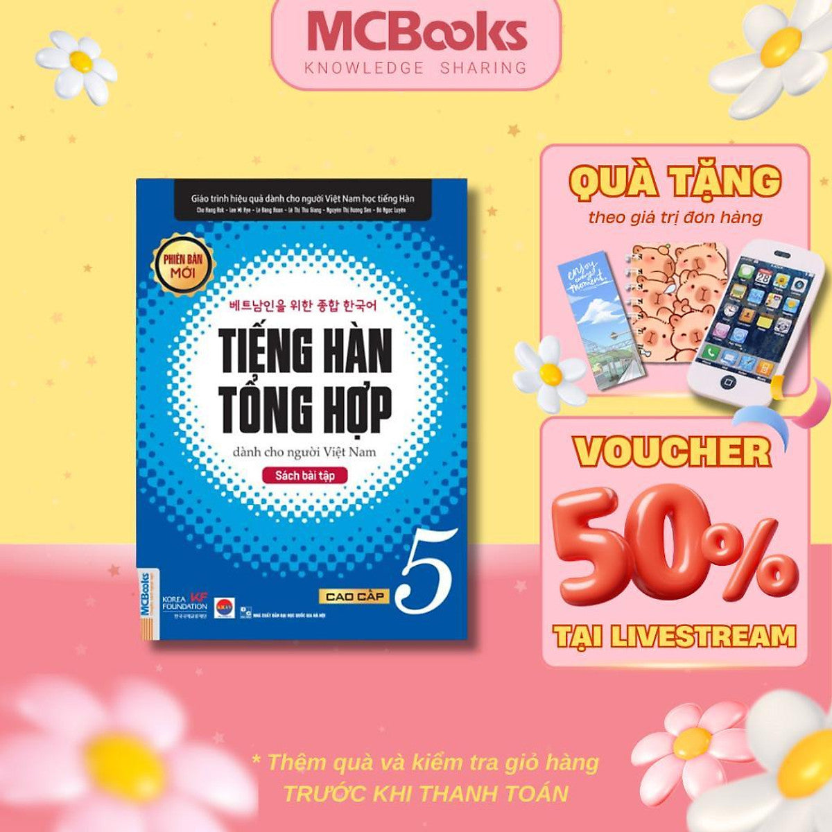 Sách - Tiếng Hàn Tổng Hợp Cao Cấp 5 - Sách Bài Tập - Mcbooks