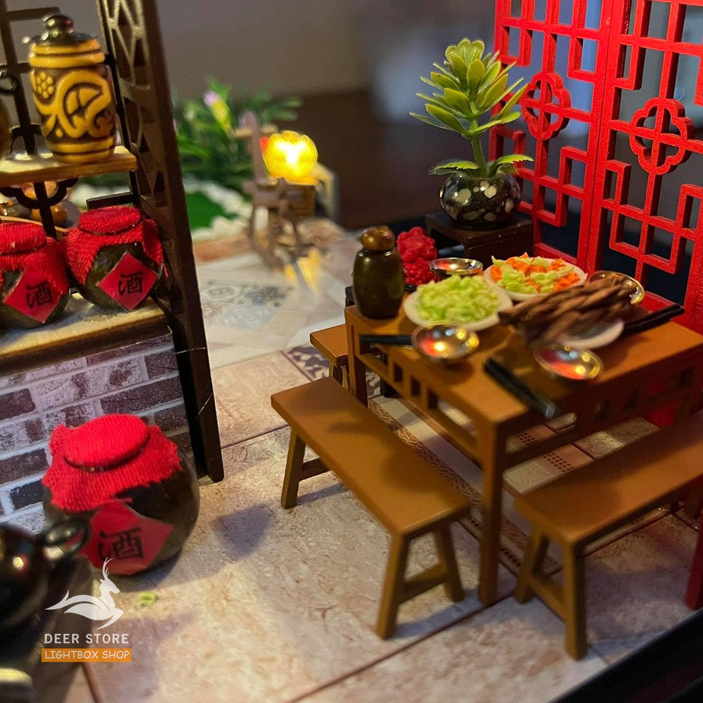 Nhà búp bê DIY bằng gỗ | Tặng BÚP BÊ, DỤNG CỤ, CÓT NHẠC, KEO VÀ KHUNG BẢO VỆ