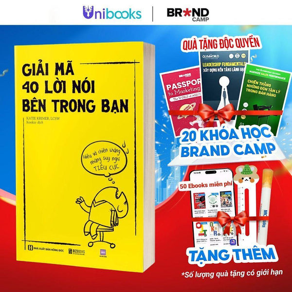 Sách - Giải Mã 40 Lời Nói Bên Trong Bạn: Hiểu Và Chiến Thắng Những Suy Nghĩ Tiêu Cực - Bizbooks