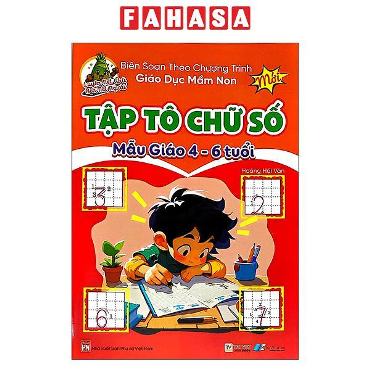 Sách - Luyện Nét Chữ Rèn Nét Người - Tập Tô Chữ Số Mẫu Giáo 4-6 Tuổi