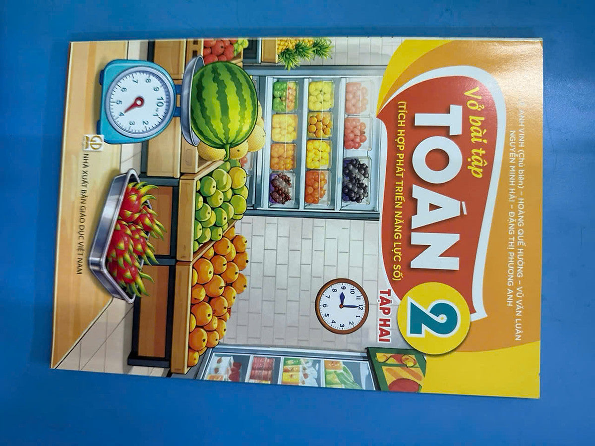 Sách Vở Bài Tập Toán 2- Tập Hai- Tích Hợp Phát Triển Năng Lực Số (Kèm Nilon Bọc Sách, Nhãn Tên)